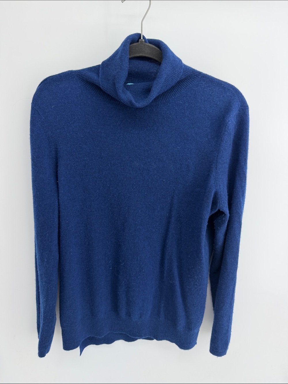 J. McLaughlin Isla 100% cashmere turtleneck navy blue pullover sweater sz L
